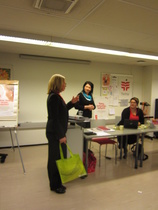 Anneli sai kiitokseksi pienen muiston ammattiosastolta